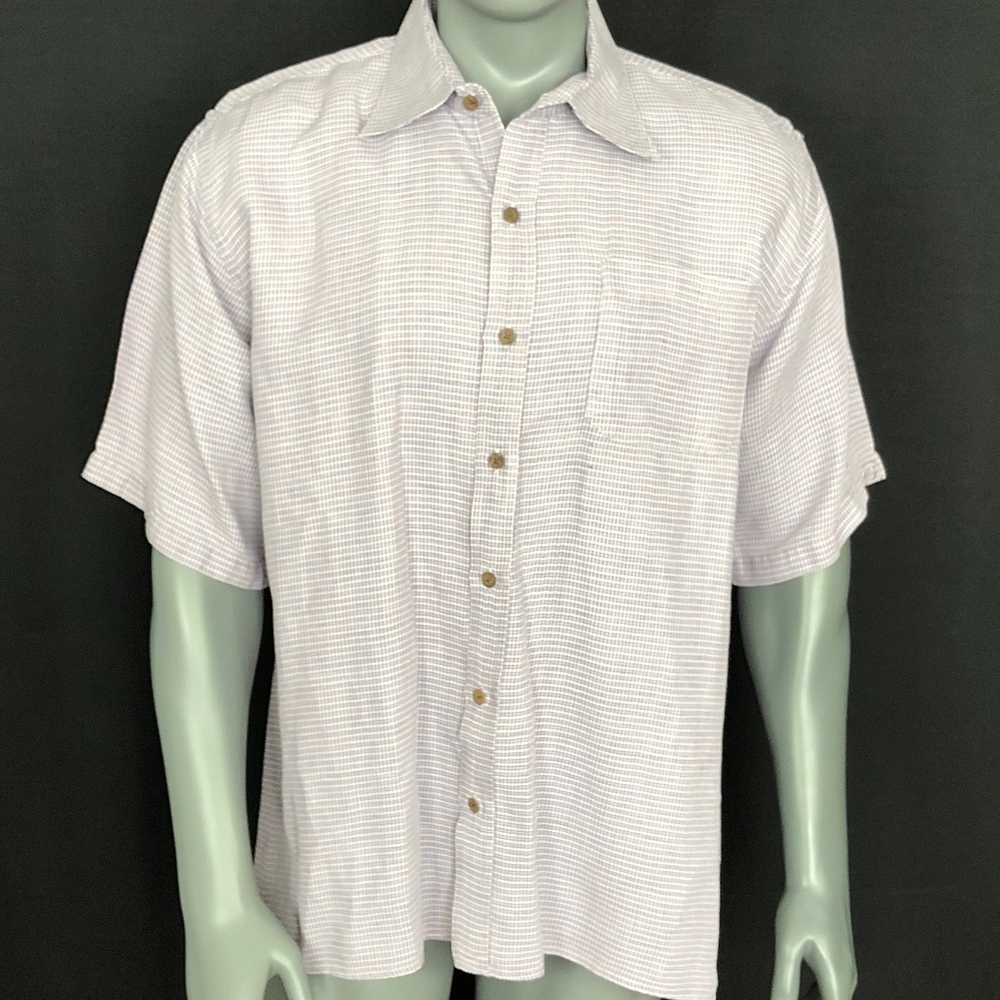 Vintage Born Linen Button Down Short Sleeve Shirt